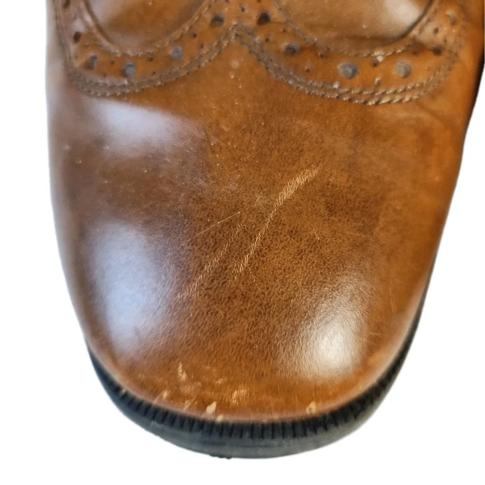 Cole Haan Grand OS Dress Shoes  10.5 Tan Montgomery Wing Oxford Lace Up C20237